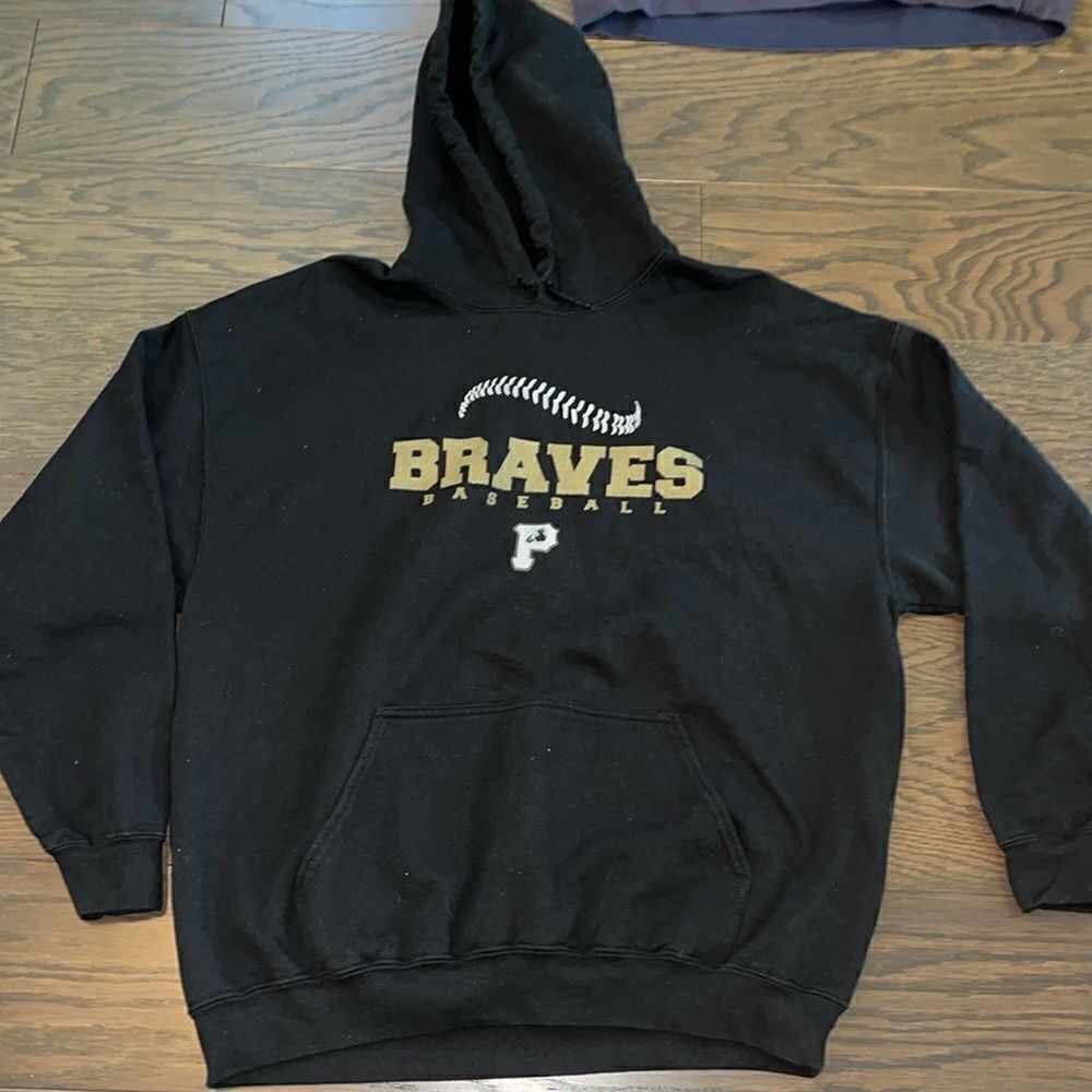 Used Worn UNCP North Carolina Pembroke University braves baseball team hoodie XL